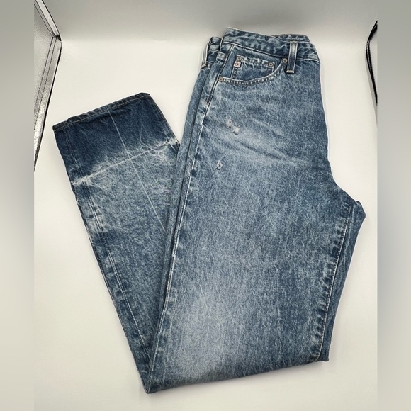 AG Adriano Goldschmied Blue Straight Leg Jeans - Picture 4 of 16